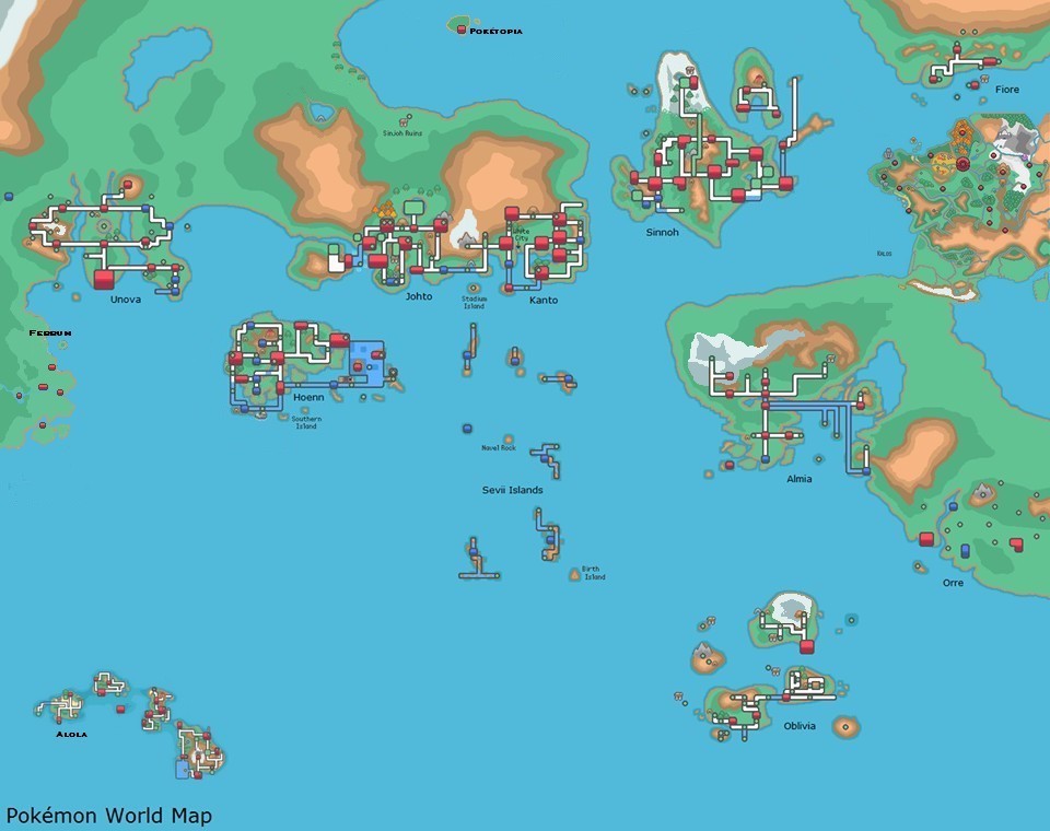 Pokemon storm world map